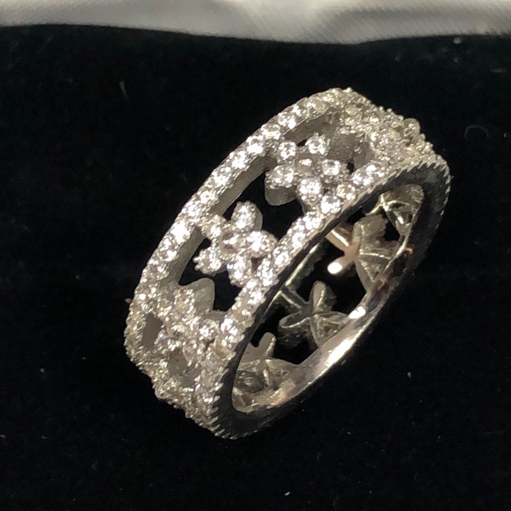 Silver Flower Ring - image 2